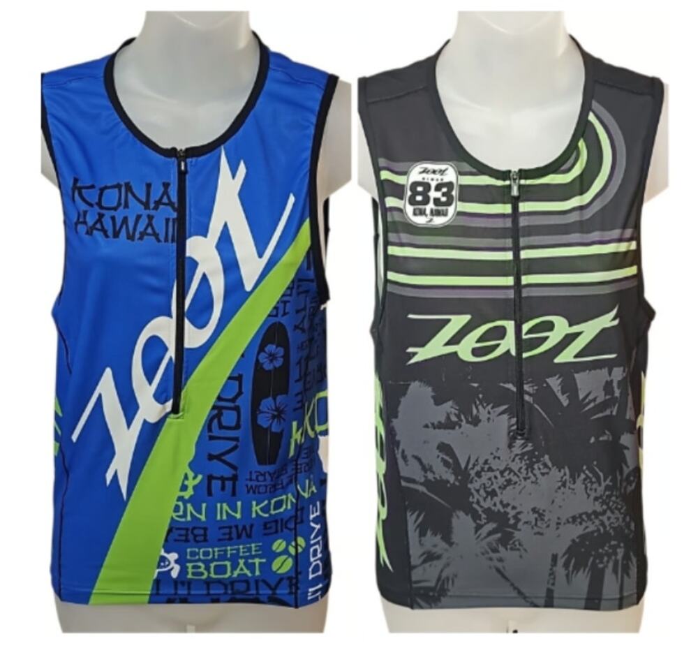 2 - Zoot Kona Hawaii Men's Medium Triathlon Race Tank Bundle